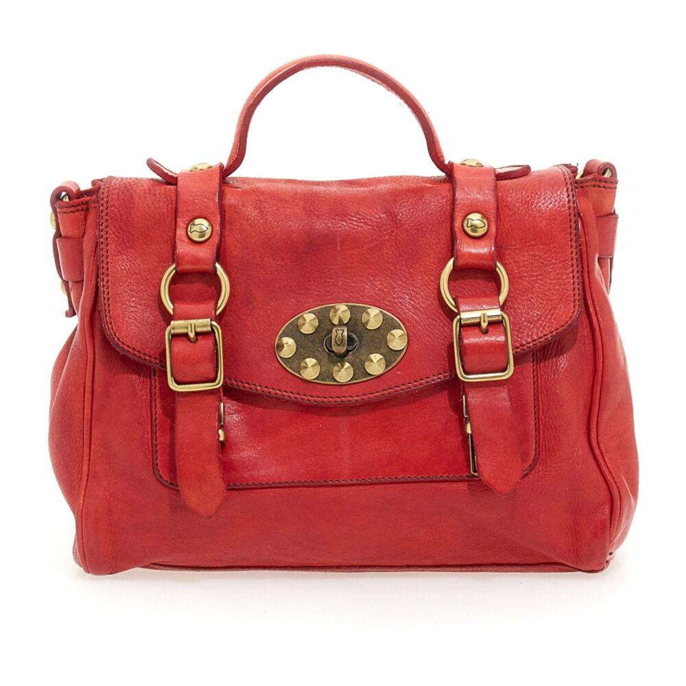 Campomaggi DIONE purse 
Medium briefcase 'Dione' in red leather - Picture 2 of 8